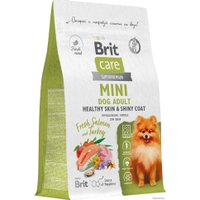 Сухой корм для собак Brit Care Mini Adult Healthy Skin&Shiny Coat с лососем и индейкой 400 г