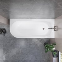 Ванна Lauter Monaco 170x72.5 2113170R (с каркасом и сифоном 21Y11021 матовый черный)