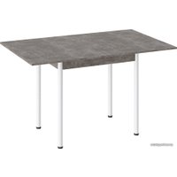 Кухонный стол Трия Родос Тип 2 с опорой d40 (белый муар/ателье темный)