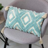 Чехол на подушку Matex Tufted ALEX-027 (бежевый/голубой)