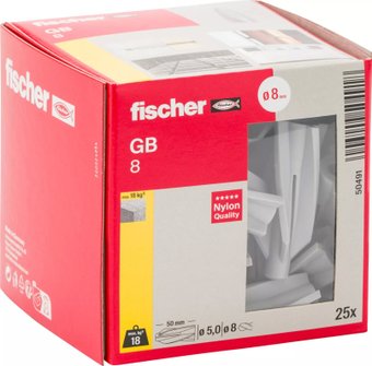 Дюбель для газо- и пенобетона Fischer GB 8 50491 (25 шт)