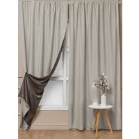 Комплект штор Amore Mio Блэкаут однотонный 6ML Milan-043 150x270 92882 (шампань)