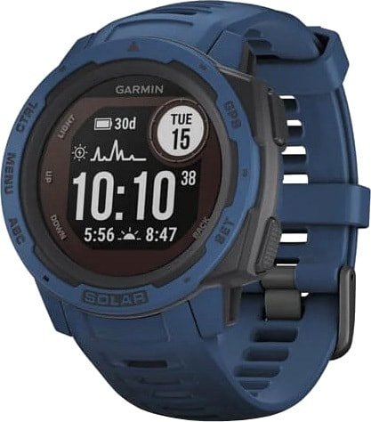 Умные часы Garmin Instinct Solar (голубой прилив)