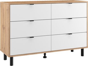 Комод ЭлиГард Mone 6S (дуб вотан/белый)