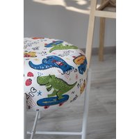 Пуфик Sheffilton KIDS SHT-B4 (диномикс/белый муар)