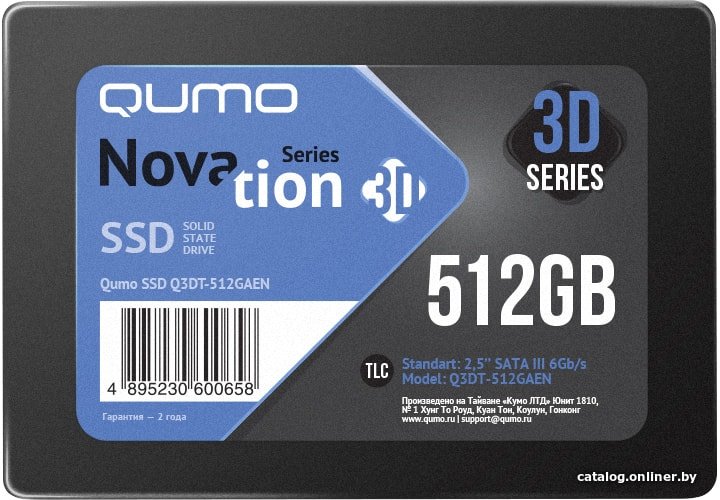 SSD QUMO Novation 3D TLC 512GB Q3DT-512GAEN