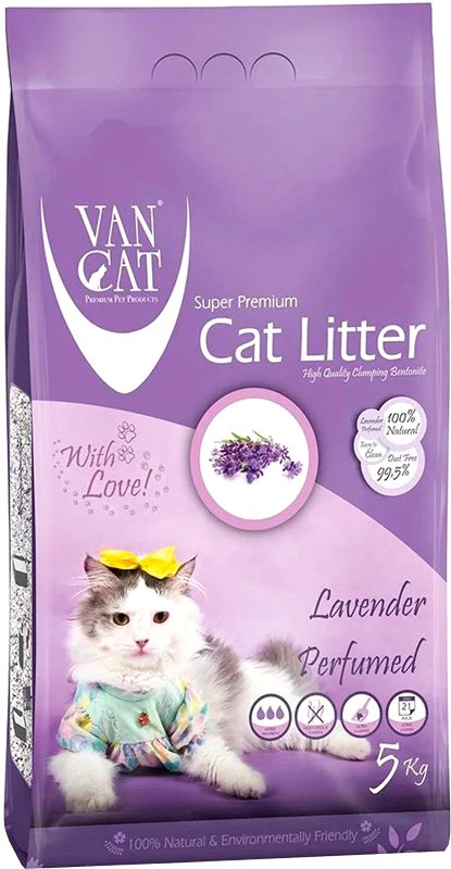 

Наполнитель для туалета Van Cat Lavender с ароматом лаванды 5 кг