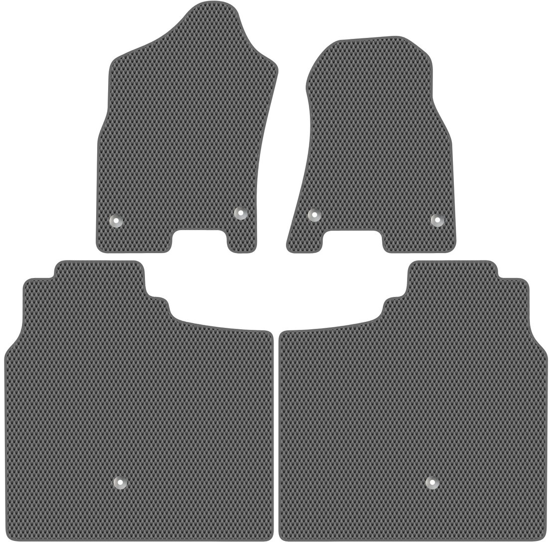 

Комплект ковриков для авто Alicosta Dodge Ram V (пикап / 1500 Crew Cab) 2018 - Н.В. (серый, ромб)