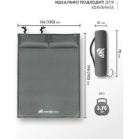 Самонадувающийся коврик RSP Outdoors Sunny 50 Double (серый)
