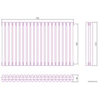 Стальной трубчатый радиатор Сунержа Эстет-11 500х900 20 секций (состаренная бронза)
