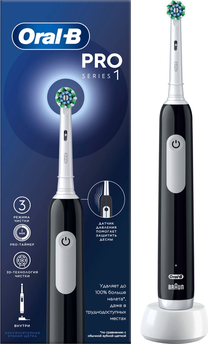 

Электрическая зубная щетка Oral-B Pro Series 1 500 Black Edition D305.513.3