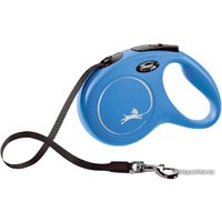 Поводок-рулетка Flexi New Classic M Tape 5 м (синий)