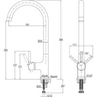 Смеситель Cersanit Elio однорычажный 64863 (хром)