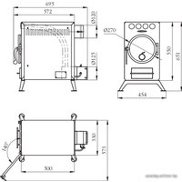 Свободностоящая печь-камин Термофор Нормаль 2 Турбо