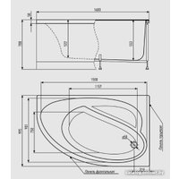 Ванна Alex Baitler Nero L 150х95