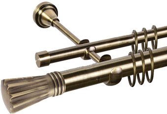 Карниз для штор АС ФОРОС Grace D25Г/16Г + наконечники Буэнос (1.6м, антик)