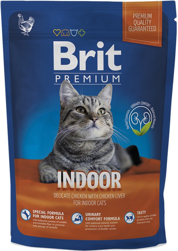 

Сухой корм для кошек Brit Premium Cat Indoor с курицей 400 г