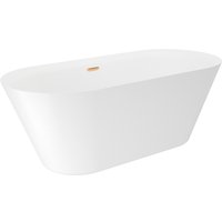 Ванна Wellsee Cute Twin R 168x75 23840104R (отдельностоящая ванна белый глянец, экран, ножки, сифон-автомат золото) в Солигорске