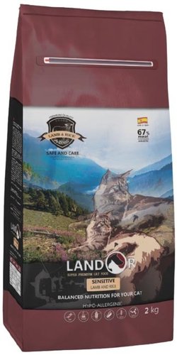 Сухой корм для кошек Landor Sensitive Cat Lamb with Rice 10 кг
