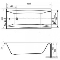 Ванна Cersanit Virgo 180x80 (с каркасом) в Бресте