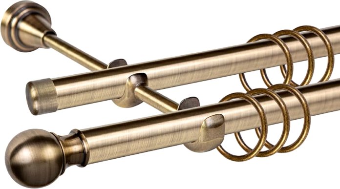 

Карниз для штор АС ФОРОС Grace D19Г/19Г + наконечники Шар Стюард (2м, антик)