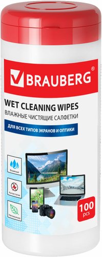Влажные салфетки BRAUBERG 510122 (100 шт)
