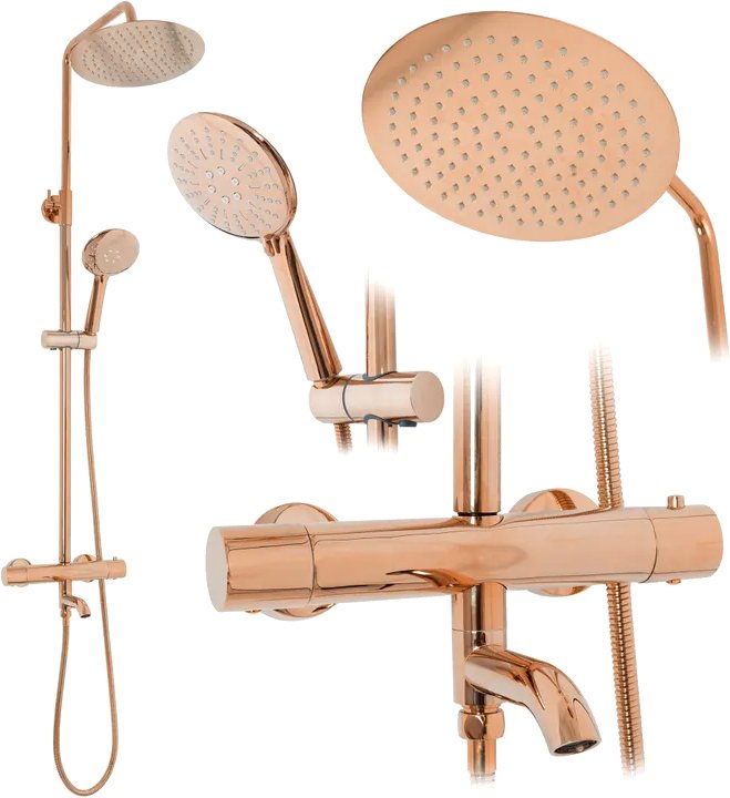 

Душевая система Rea Lungo Rose gold REA-P6606