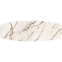Кухонный стол Halmar Flavor 200-300/100 (белый мрамор/орех)