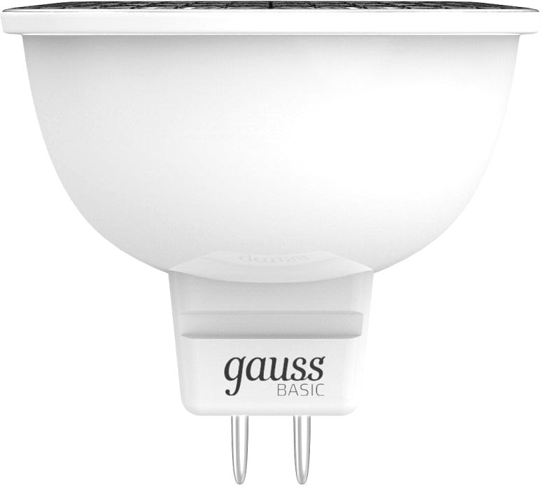 

Светодиодная лампочка Gauss Basic MR16 6,5W 480lm 4100K GU5.3 LED 1013527
