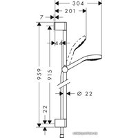 Душевой гарнитур  Hansgrohe Croma Select S 1jet EcoSmart 26575400