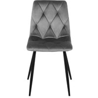 Стул СоюзРегионПоставка Регги СРП-066 (муар черный, велюр Velluto 18 серый)