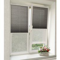 Плиссе Delfa Basic Walnut СПШ-3401/1102 Basic Transparent (57x160, антрацит/белый)