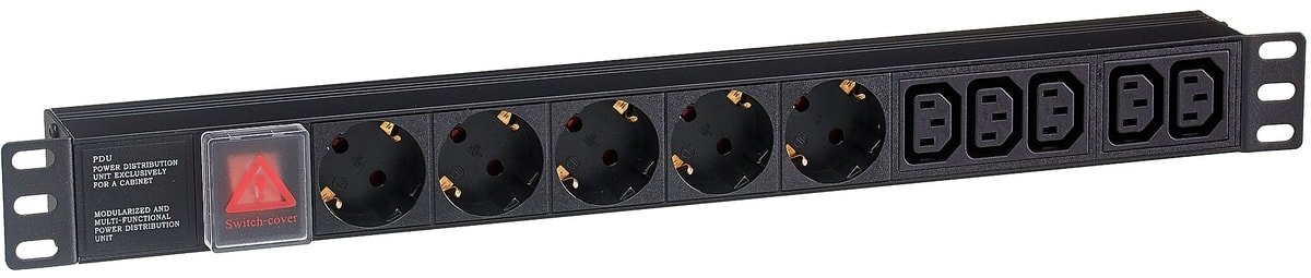 

Блок розеток ExeGate ServerPro PDU-19H008 Al-5C135S-C14-SW