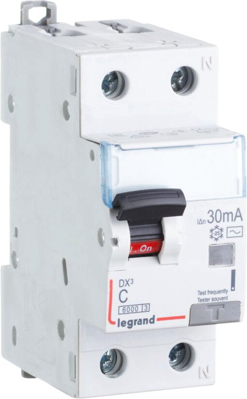 

Дифференциальный автомат Legrand DX3 1P+N C 25A 30мА 6kA 2M 411004