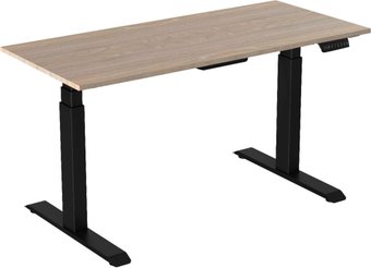 Стол для работы стоя WellDesk WDЕ Uplift 1395x800х28 (черный/ясень шимо)