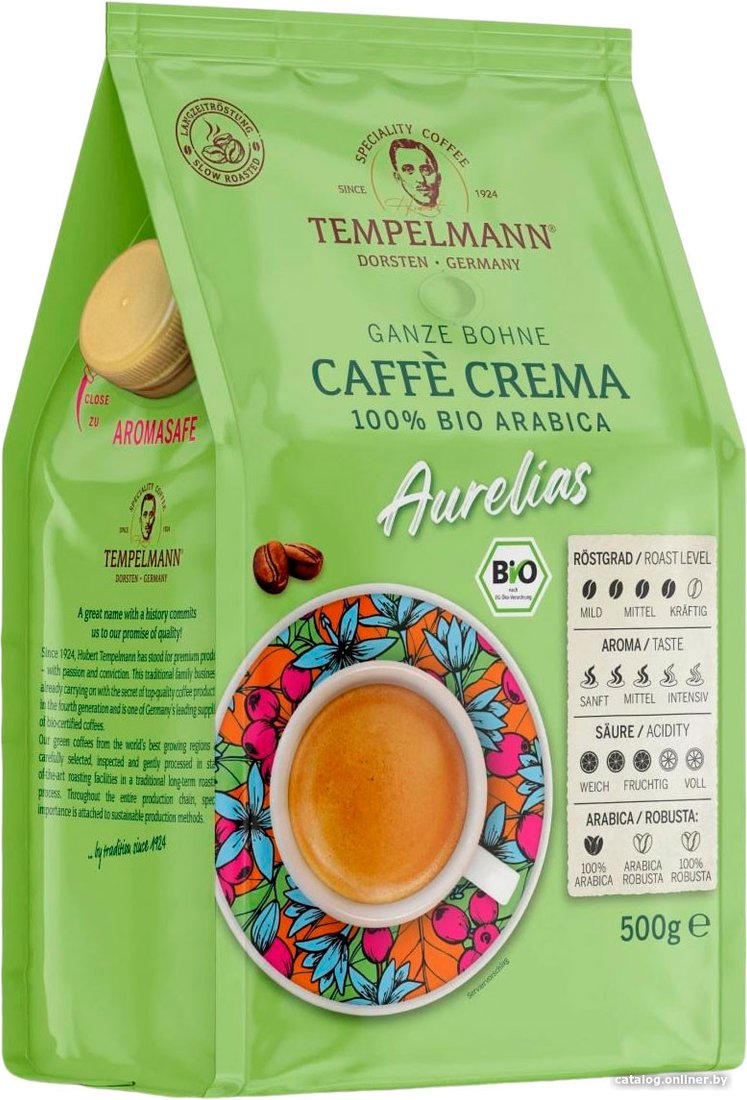 Кофе Tempelmann Aurelias Caffe Crema зерновой 500 г