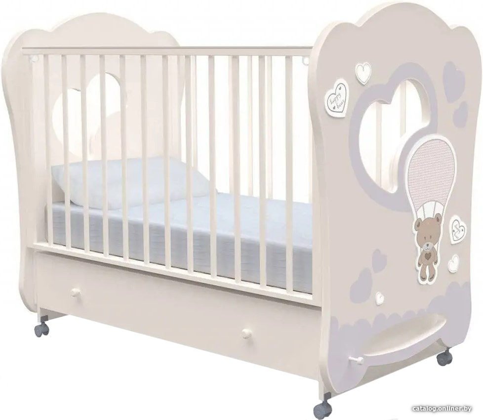 Классическая детская кроватка Nuovita Stanzione Cute Bear Swing (ваниль)