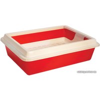 Туалет-лоток ZooExpress Кис 11091 (с рамкой и сеткой, глубокий, цвет в ассортименте)