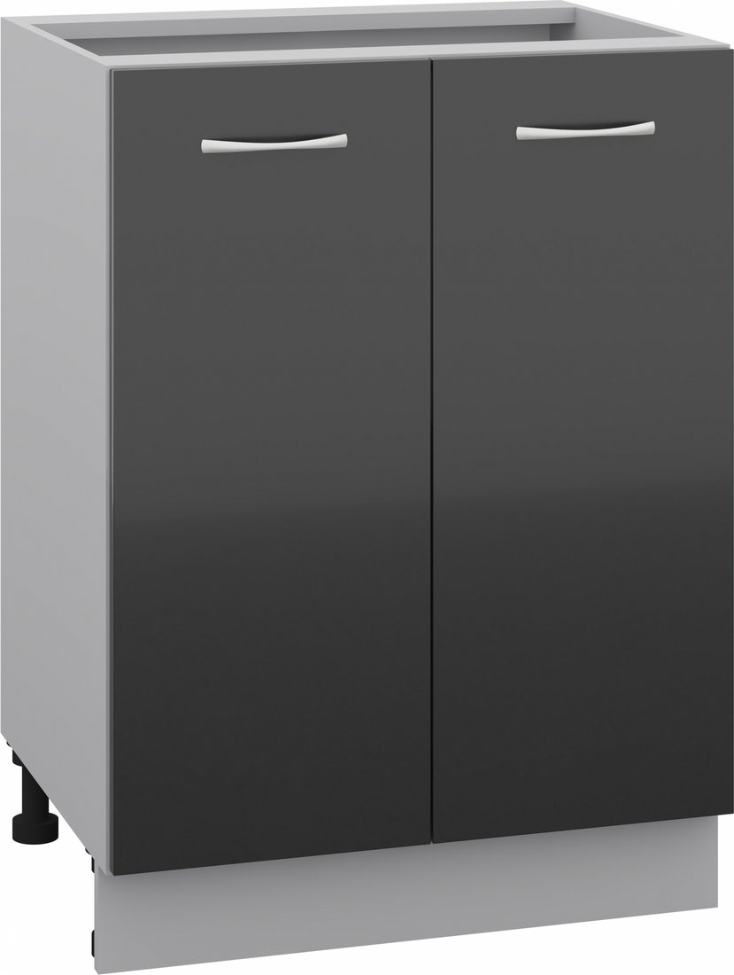 

Шкаф напольный Кортекс-мебель Корнелия Лира НШ60р1ш без столешницы (черный)