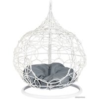 Подвесное кресло BiGarden кокон из искусственного ротанга (белый)