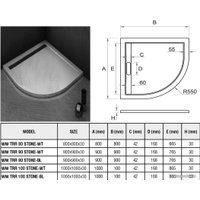 Душевой поддон WeltWasser TRR 90 Stone-WT 90x90