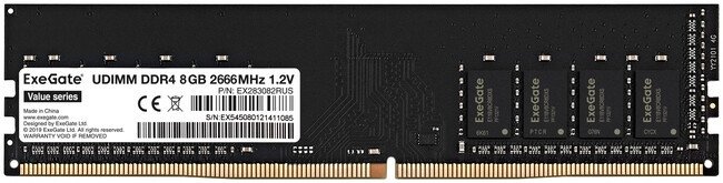 Оперативная память ExeGate 8GB DDR4 PC4-21300 EX283082RUS