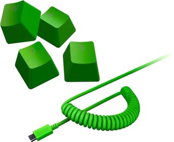 Набор аксессуаров Razer PBT Keycap + Coiled Cable Upgrade Set Green