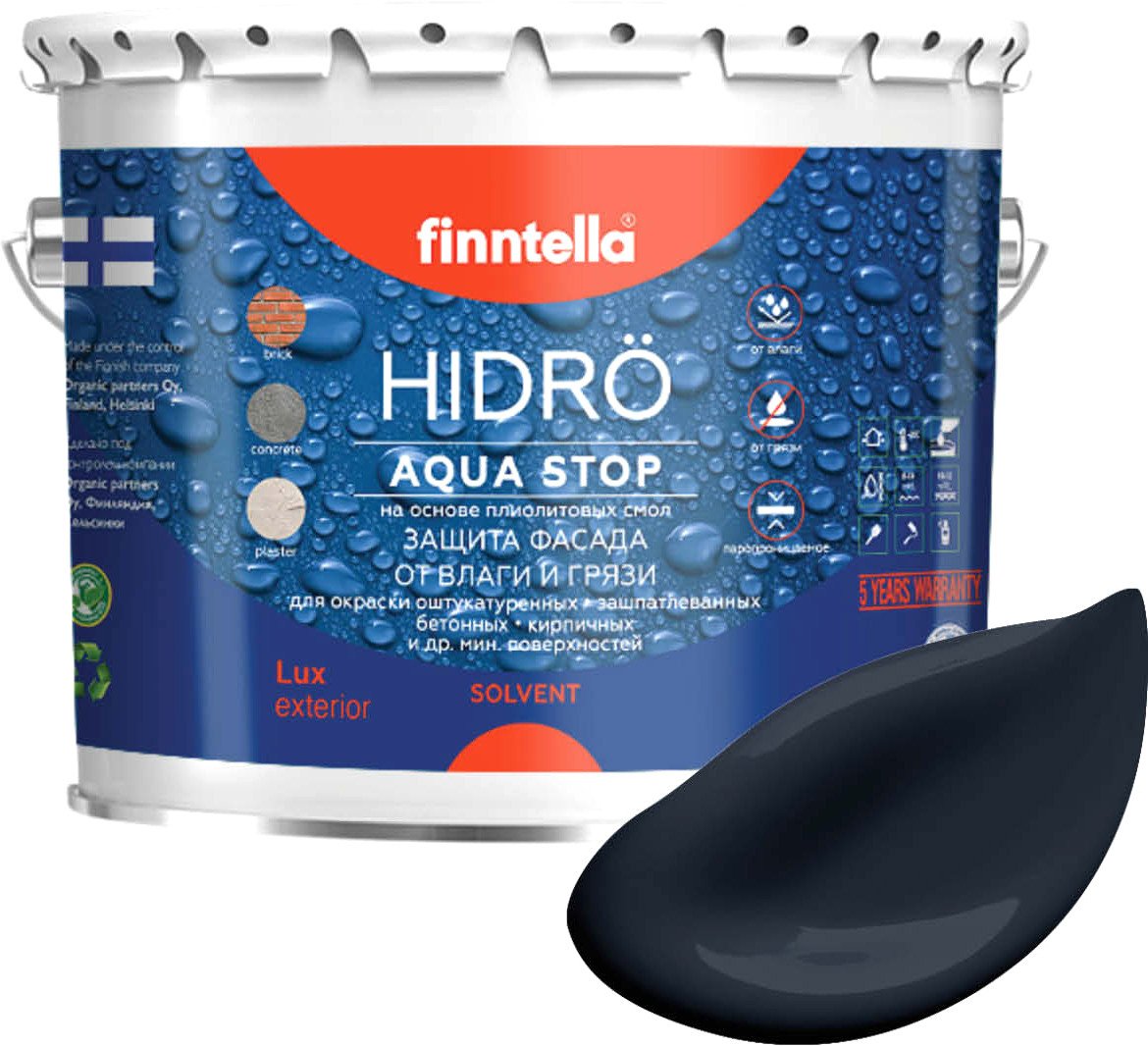 

Краска Finntella Hidro Nevy F-14-1-3-FL001 2.7 л (темно-синий)