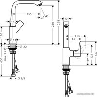 Смеситель Hansgrohe Metris 31081000