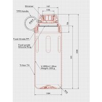 Термокружка Bobber Tritan Bottle-590 590мл (темно-бирюзовый)