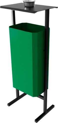 Уличная урна Allerd Стандарт 50л с пепельницей (зеленый)