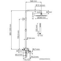 Душевая система  Wasserkraft A174.258.217.CB