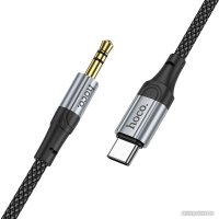 Кабель Hoco UPA26 USB Type-C - Jack 3.5mm (1 м, черный)