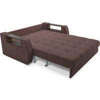 Диван Мебель-АРС Аккордеон Барон №3 ППУ 120x200 (велюр молочный шоколад НВ-178/13)